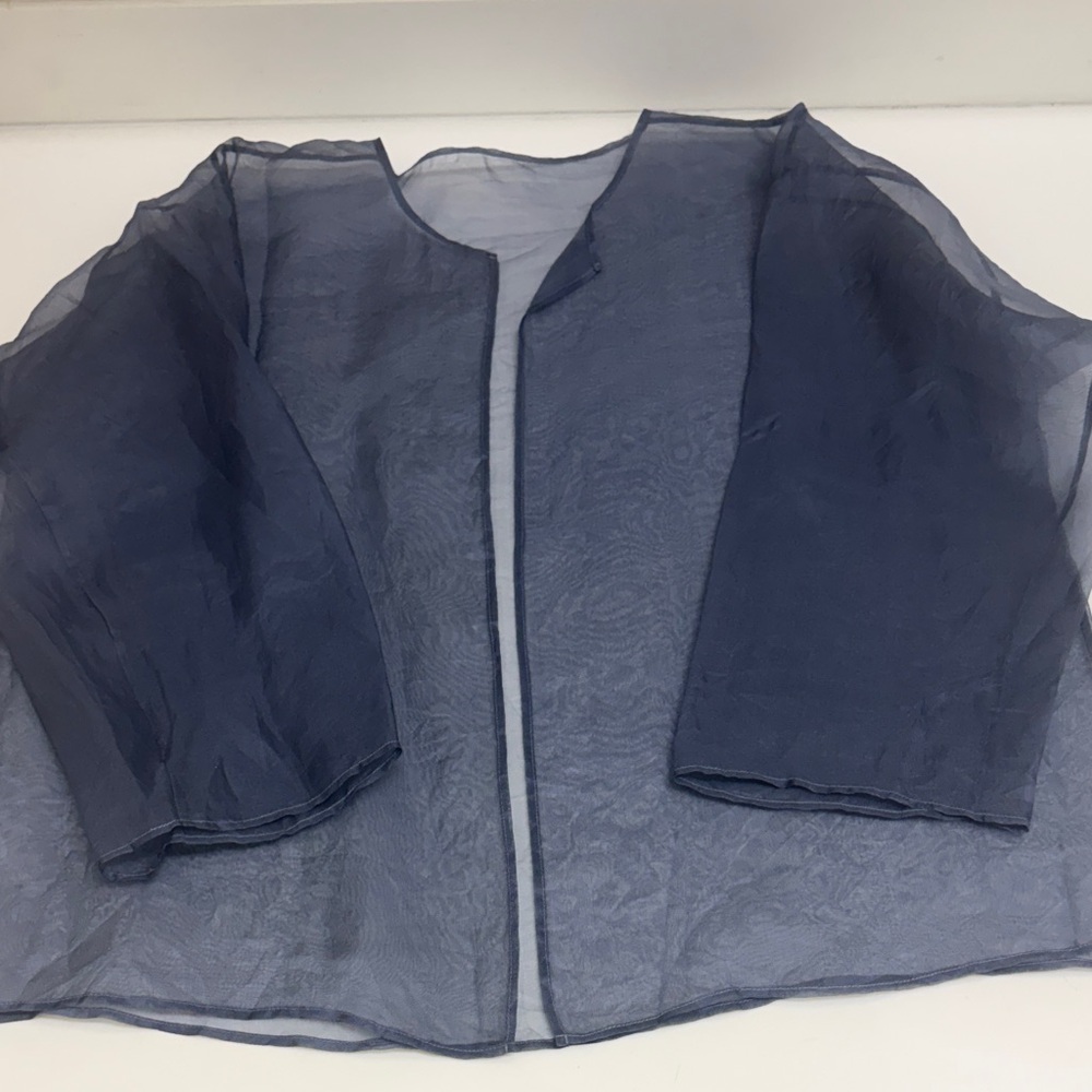 Eileen Fisher Elegant BlueGray Women's Skirt Set - Picture 5 of 16